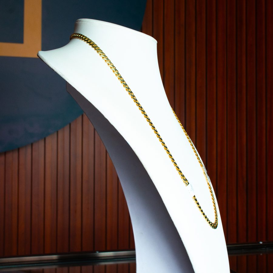 Monaco Edge Pave Blanco — cadenas en oro, vista 2