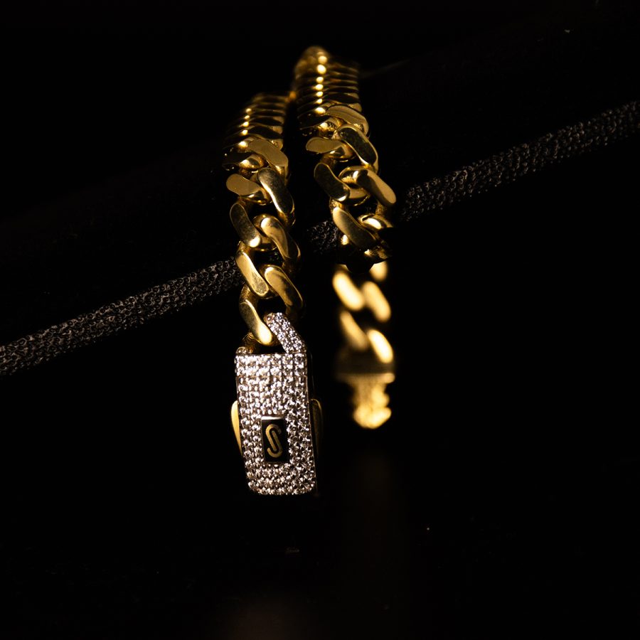 MONACO CLASSIC PAVE BLANCA — pulseras en oro