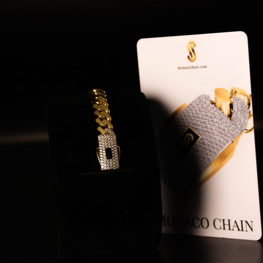 MONACO CLASSIC PAVE BLANCA — pulseras en oro, vista 2