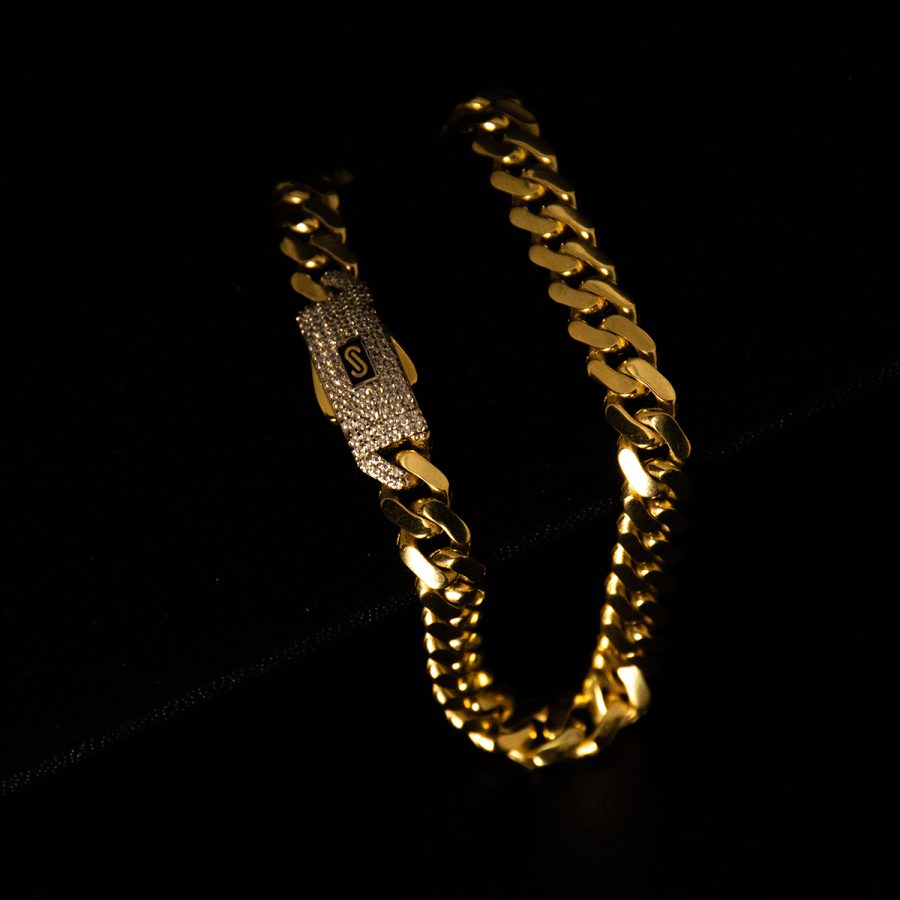 MONACO CLASSIC PAVE BLANCA — pulseras en oro