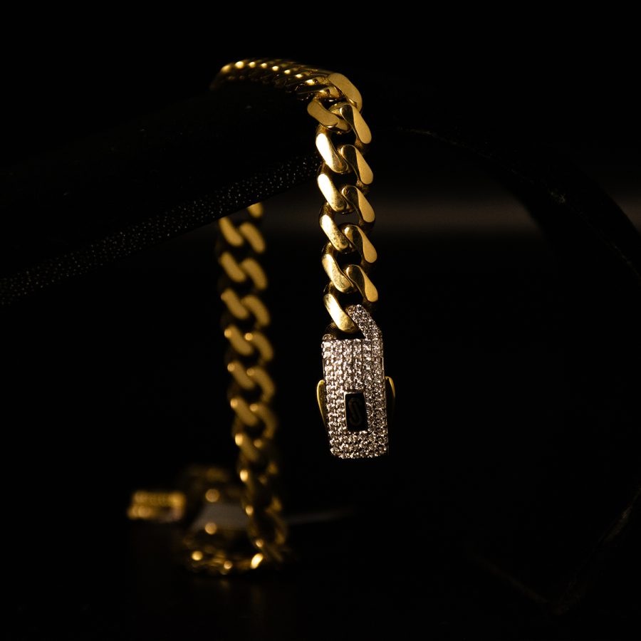 MONACO CLASSIC PAVE BLANCA — pulseras en oro, vista 3