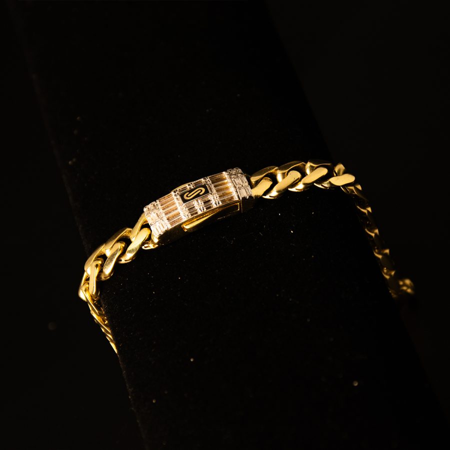 MONACO CLASSIC BAGUETTE BLANO — pulseras en oro