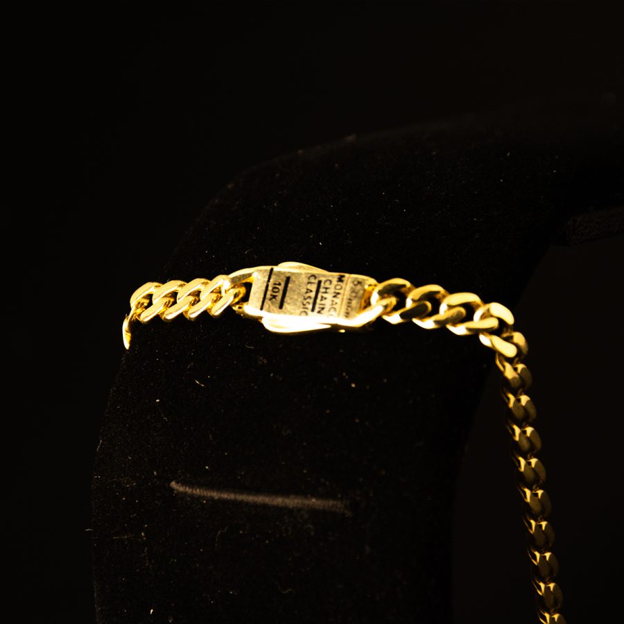Monaco Chain Pulso Pave Negro — pulseras en oro, vista 4